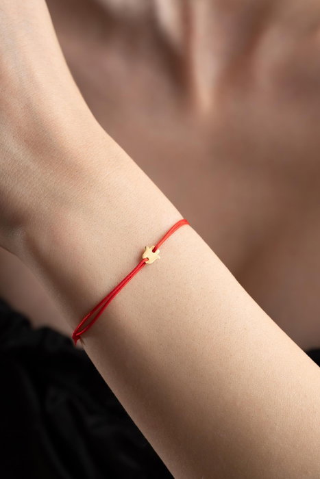 Heliophilia Silver Pulsera de Plata de Ley 925 en Oro y Rojo Ajustable Heliophilia Silver Pulsera de Plata de Ley 925 en Oro y Rojo Ajustable